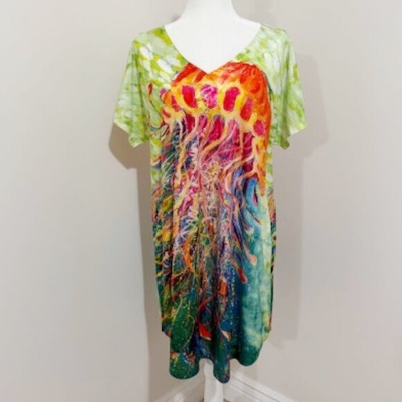 Leoma Lovegrove Colorful Man o’ War Dress Cover-Up Nightgown Size XL - Picture 1 of 4